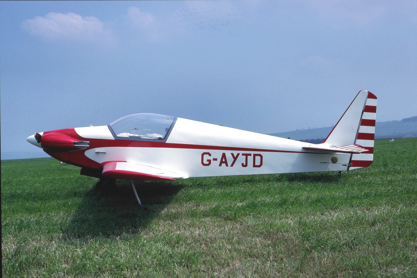 Fournier RF3 G-AYJD at Wroughton, 1991