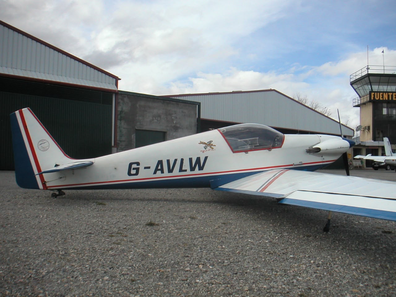 G-AVLW on the apron in Spain, after leaving the UK register