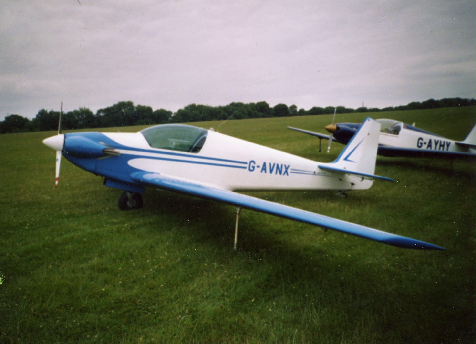 G-AVNX on the grass, G-AYHY behind