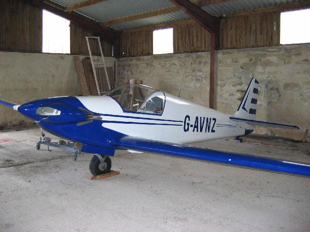 G-AVNZ in a barn