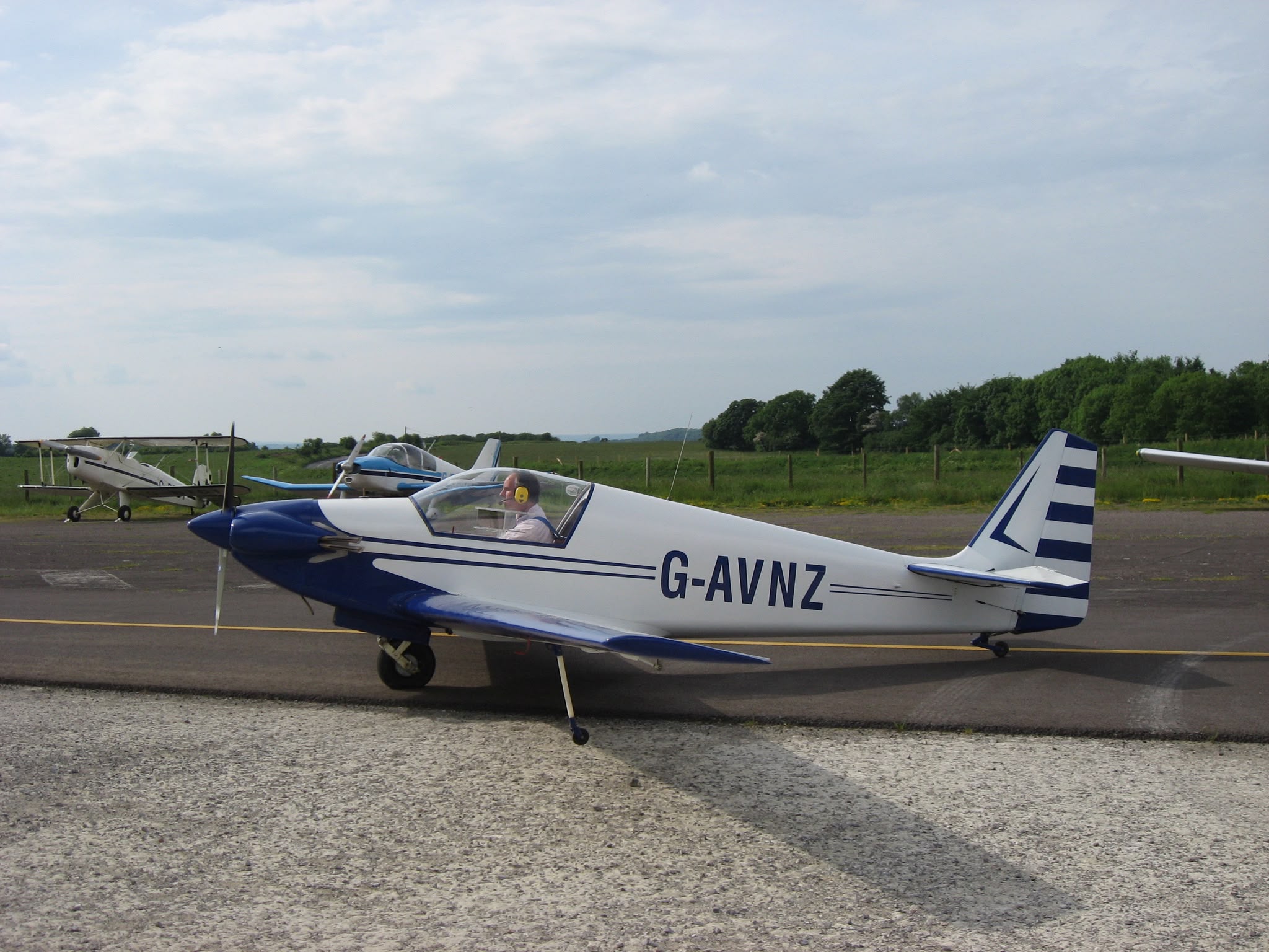 G-AVNZ on the tarmac, other aircraft behind