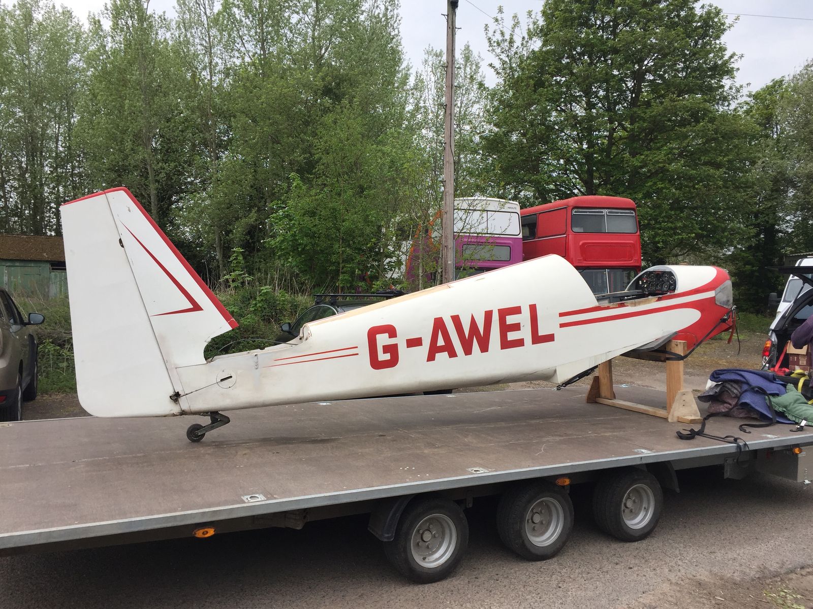 G-AWEL · under transport, Halfpenny Green, May 2019