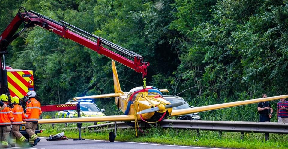 G-BKIF · recovery after a fuel-exhaustion forced landing, nobody hurt