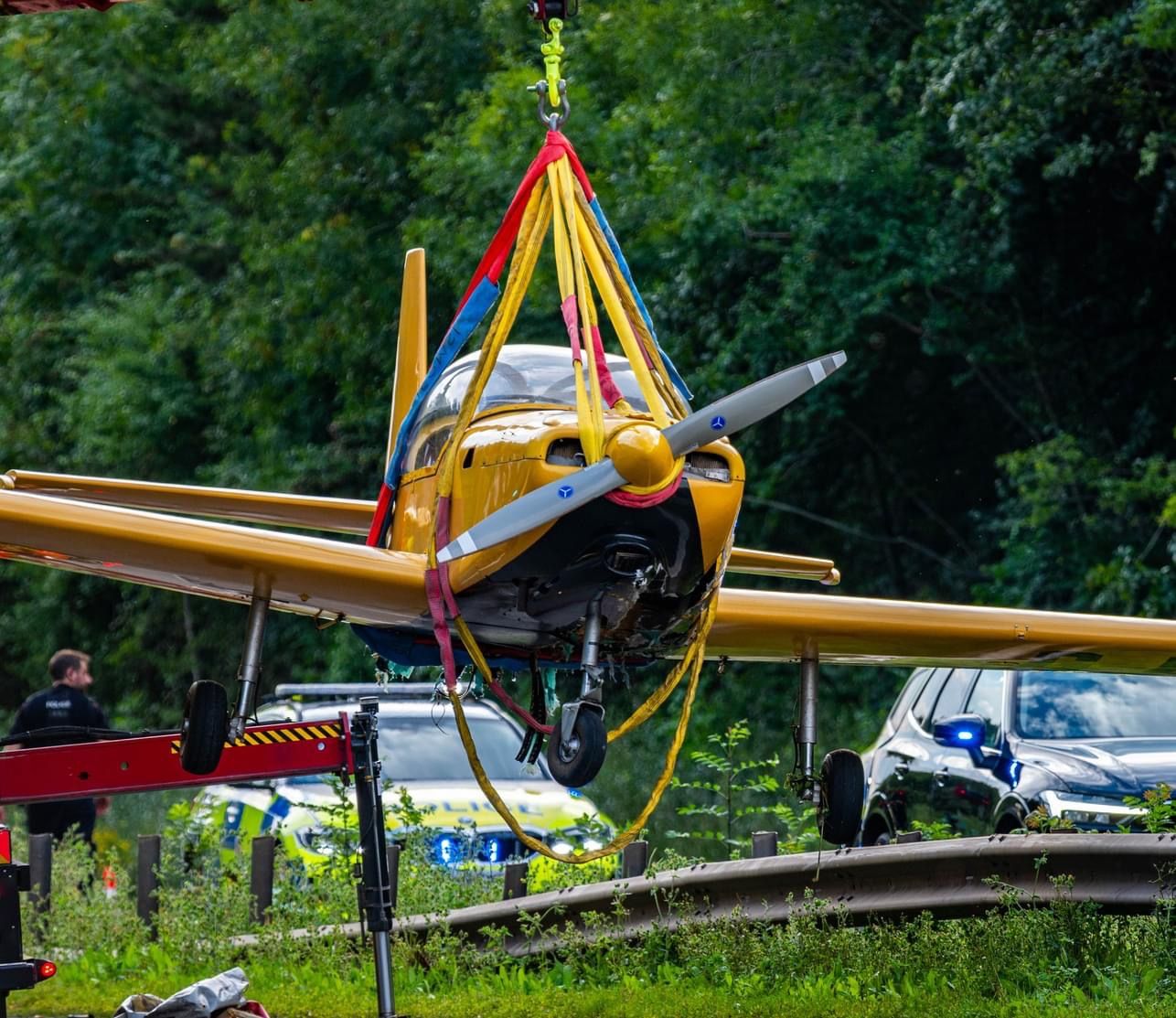 G-BKIF · recovery after a fuel-exhaustion forced landing, nobody hurt