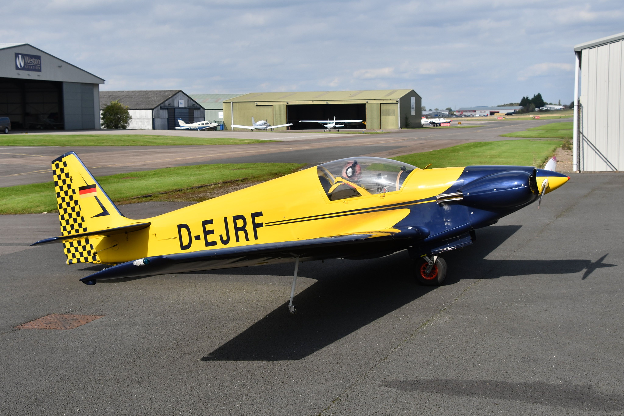 Fournier RF7 D-EJRF on the apron, nose view