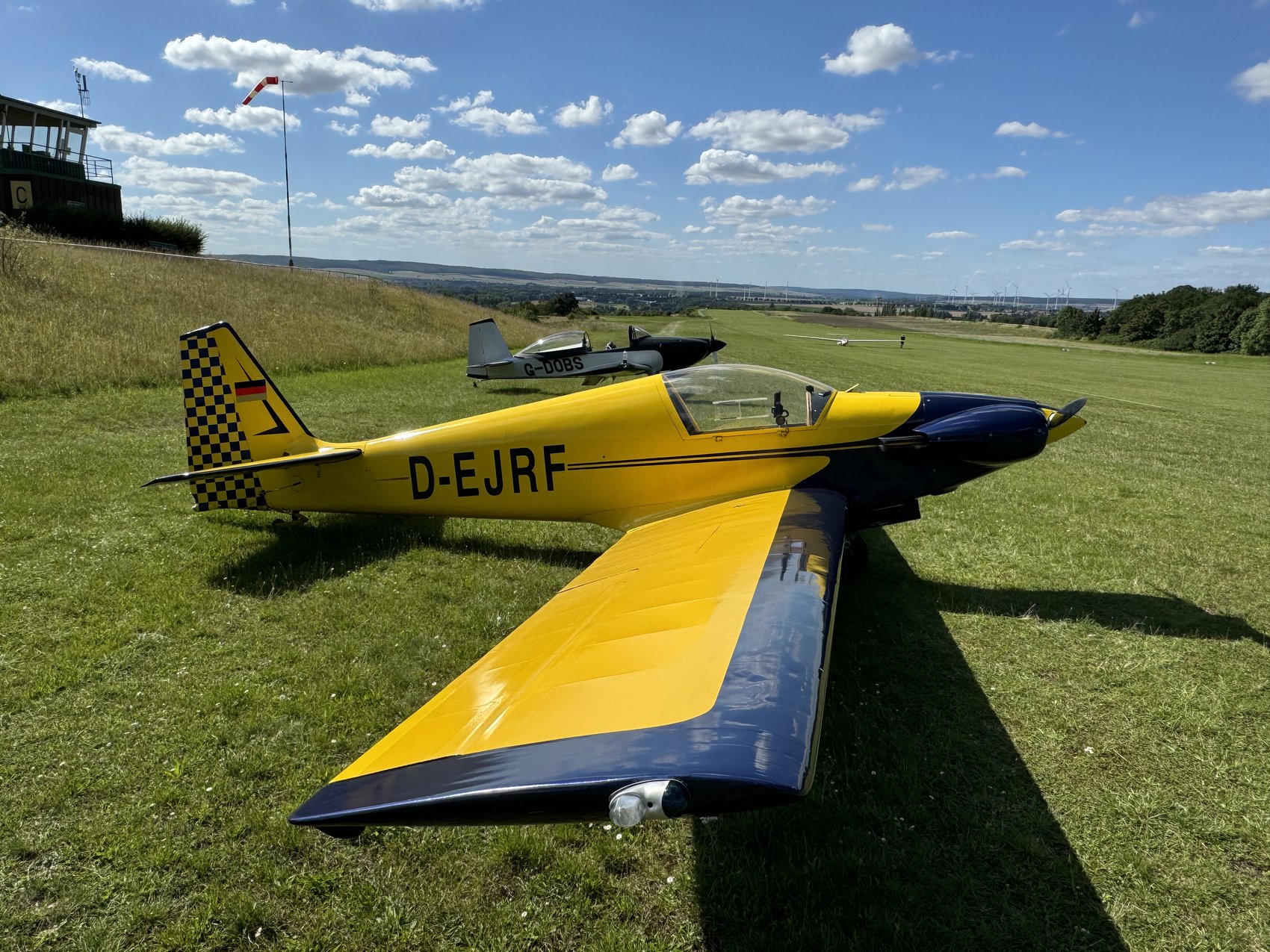 Fournier RF7 D-EJRF on an airfield apron, believed Germany