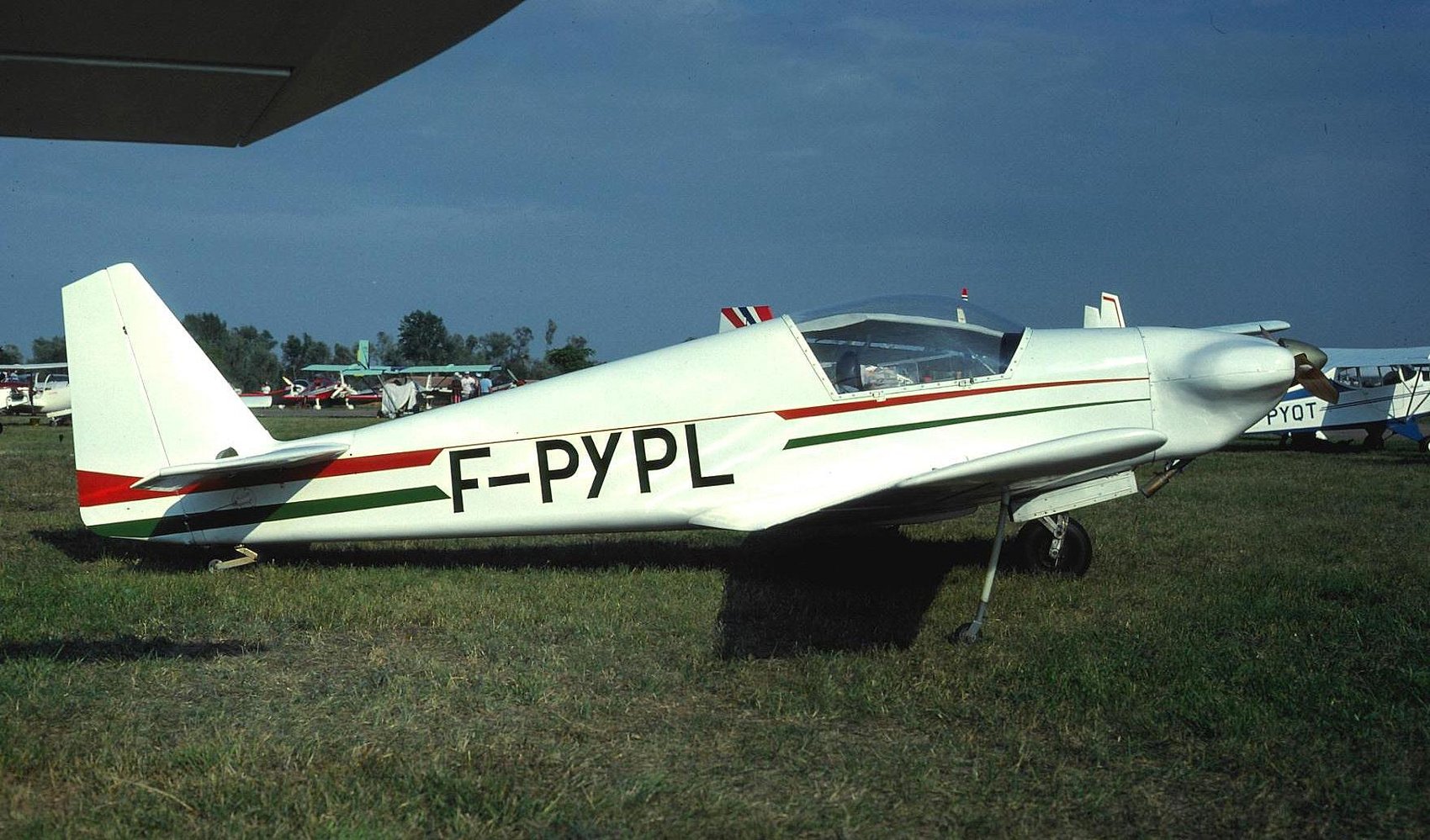 Fournier RF7 F-PYPL at Brienne, 1984, serial no. 3, built from a kit