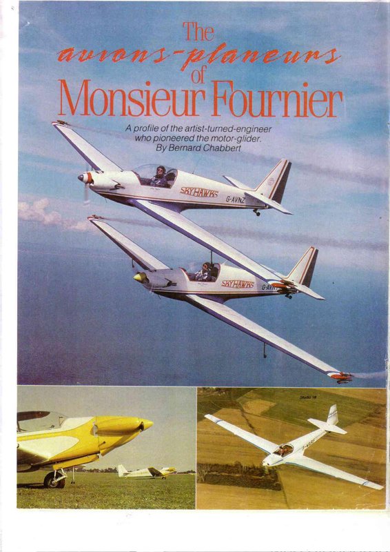 The avions-planeurs of Monsieur Fournier, Pilot magazine October 1988