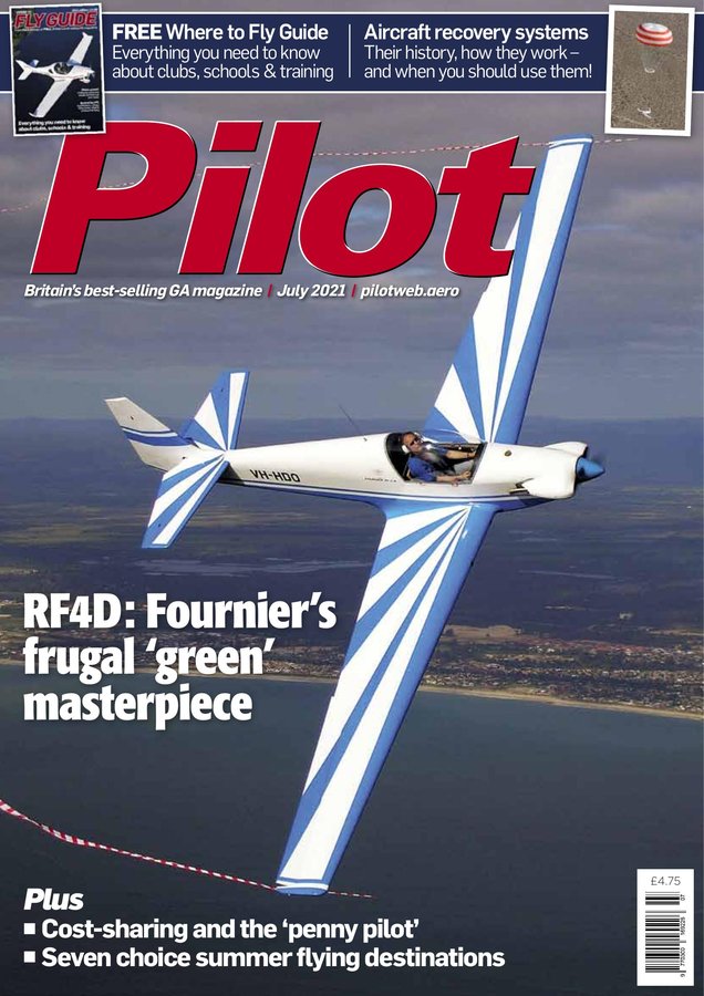 Fournier's modest masterpiece, Pilot magazine July 2021 cockpit report