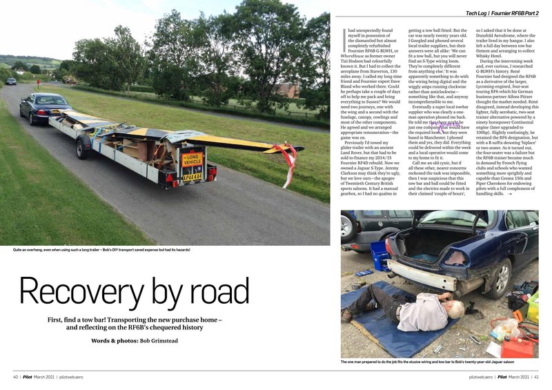 Recovery by road, Pilot March 2021