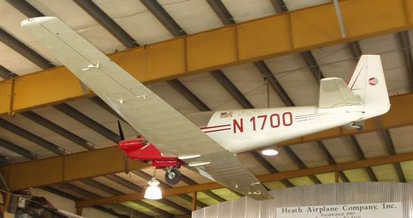 N1700 restored and suspended from the ceiling of a museum hangar