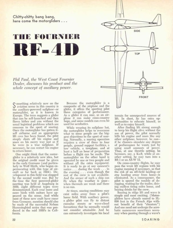 The Fournier RF-4D, Soaring magazine July 1968