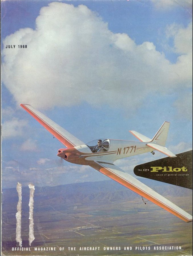 RF4D Powered Glider, AOPA Pilot, July 1968, cover
